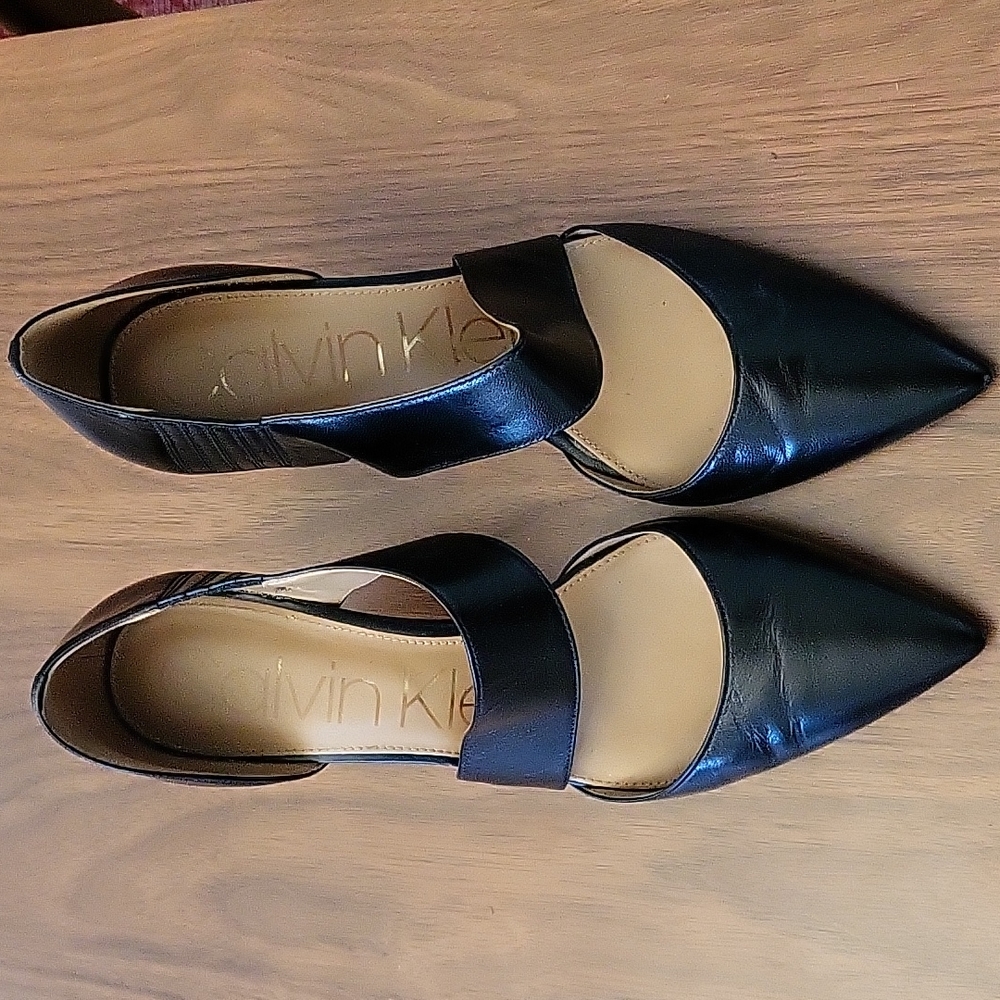 Calvin Klein wrap around heels
